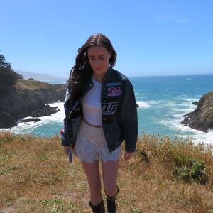 PrettyLittleThing Blue Denim Racer Jacket